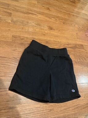Champion Black sweat Shorts with Logo